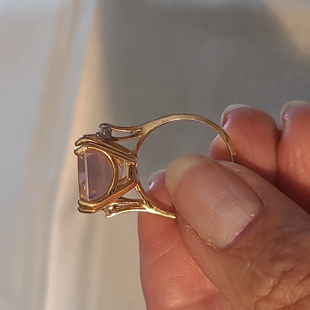 Pink ice cocktail ring